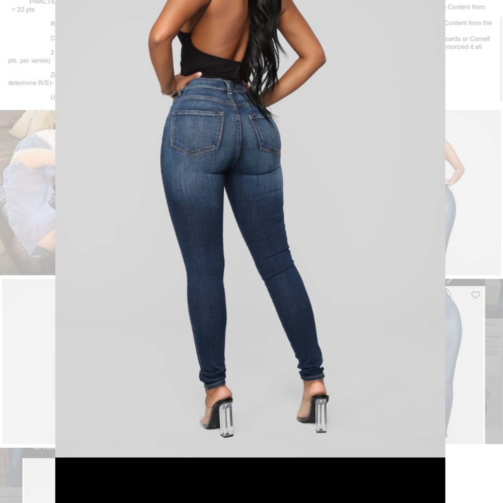 Fashion nova high wasted skinny jeans!!! NWT! - Picture 3 of 4